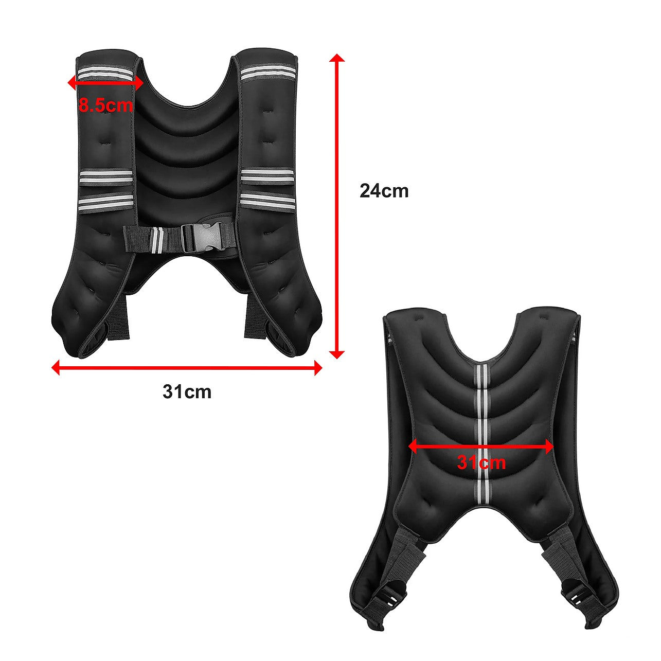 10KG Weighted Vest Top Gym Exercise Fitness Strength Sports