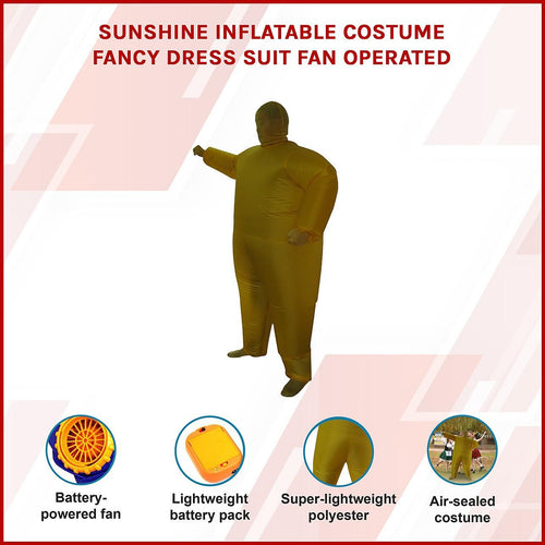 Inflatable Plain Yellow Fancy Dress Costume
