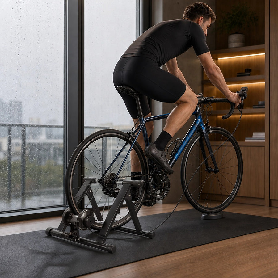 Indoor Bicycle Trainer – Magnetic Stationary Bike Stand for Smooth, Quiet Home Fitness Workouts