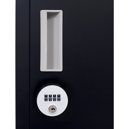 Multipurpose Locker – Black Dual L-Shaped Door with 4-Digit Combination Lock