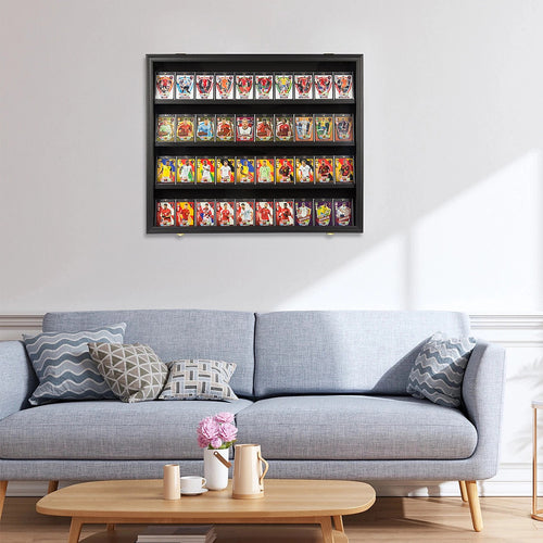 Sports Card Display Case – Holds 40 Graded Cards, Polycarbonate Glass