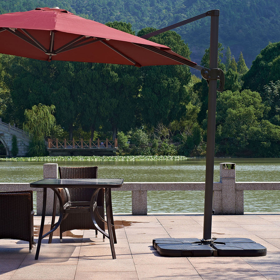 Cantilever Umbrella Base Weight – 4-Piece Fillable Plate Set