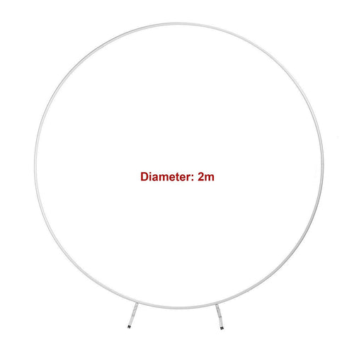2M Wedding Hoop Round Circle Arch Backdrop Flower Display Stand Frame Background White