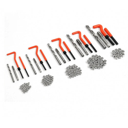 131pc Helicoil-Type Thread Repair Kit – Metric Insert Tool Set for Fixing Damaged Threads
