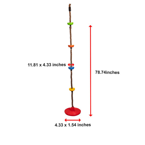 Playground Climbing Rope Swing with Disc – Outdoor Rotating Swing for Kids & Adults