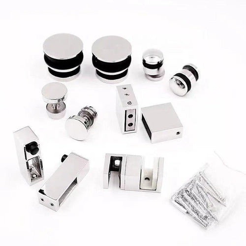 160x80cm Frameless Glass Sliding Corner Shower with Chrome Rail and Hardware