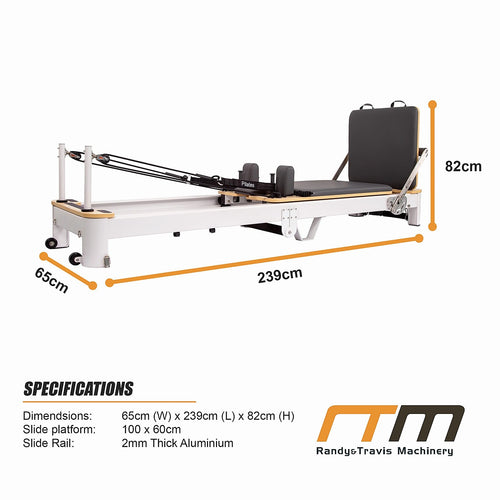 Folding Pilates Reformer Machine – Compact Home Workout Bed for Full-Body Strength & Fitness Training