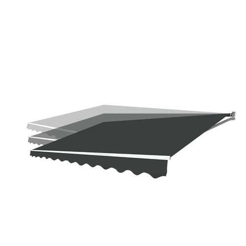 Automatic Retractable Awning 5x2.5m - Grey Outdoor Wall Sunshade