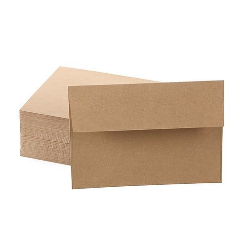 50 Pack Brown Kraft Wedding Invitation Envelopes with Peel & Seal Closure