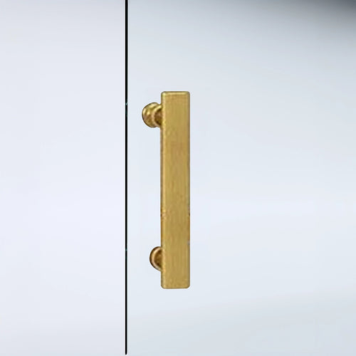 Adjustable 900x900mm Sliding Door Glass Shower Screen in Gold with Shower Handle Style 2 - Gold
