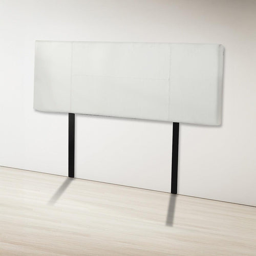 Double White PU Leather Bed Headboard Bedhead