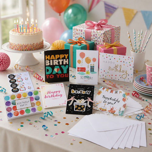 Birthday Card Set 50 Cards with 50 Envelopes Mixed Designs