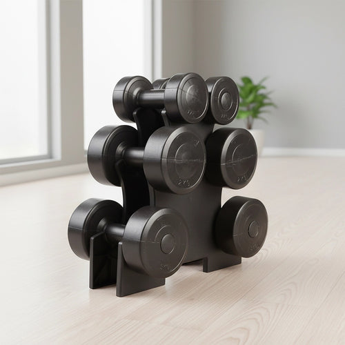 12kg Dumbbell Weights Set with Storage Rack for Home Gym Strength Training