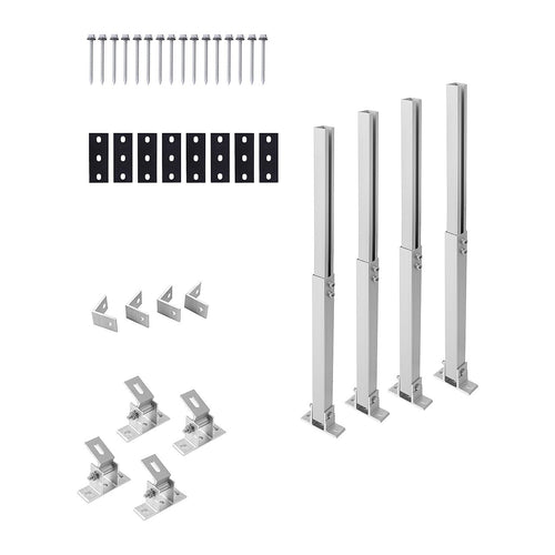 2 Set Adjustable Solar Panel Tilt Mount Brackets – Heavy Duty Frame