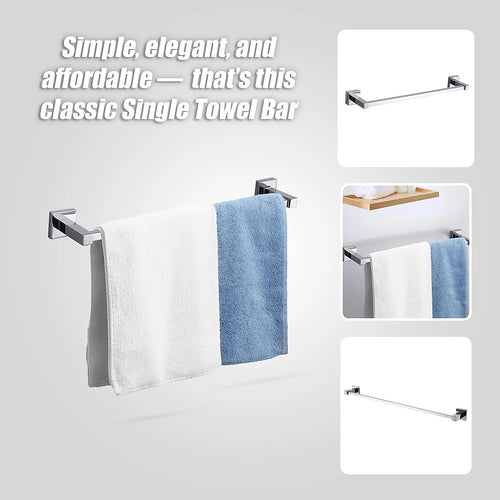 Classic Chrome Towel Bar Rail Bathroom