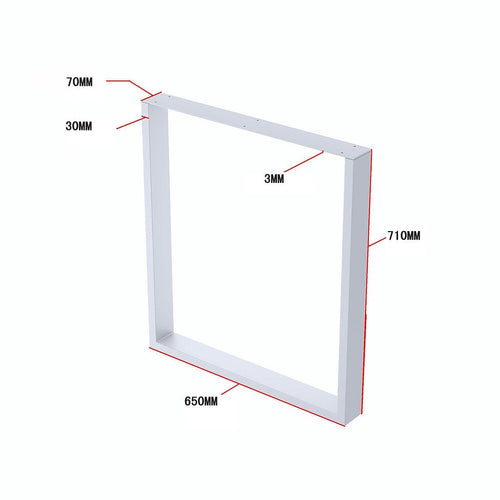 Table Bench Desk Legs Retro Industrial Design - White Square