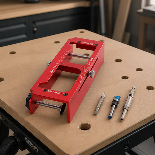 Door Hinge Jig Aluminium Adjustable Template Kit 63–127mm