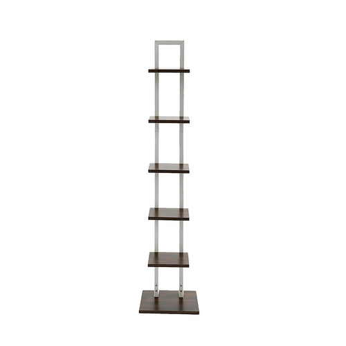 6 Tier Bookshelf Corner Bookcase Storage Rack