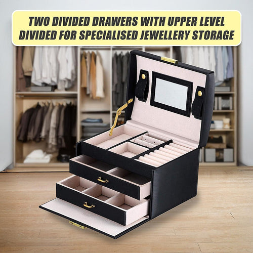 Jewellery Storage Box Girls Rings Necklaces Display Organiser Storage Case