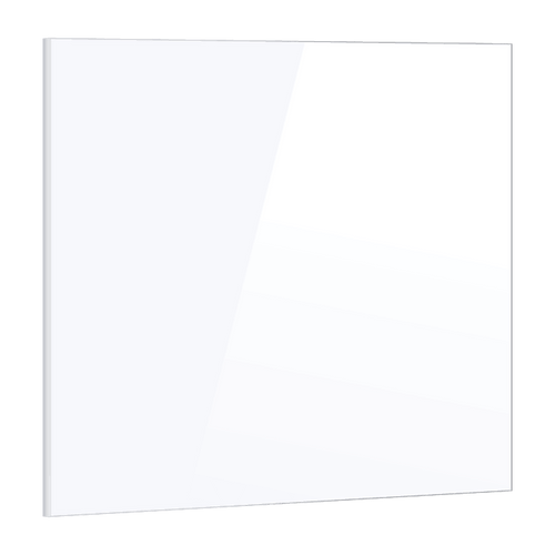 Toughened 90 x 75cm White Glass Kitchen Splashback