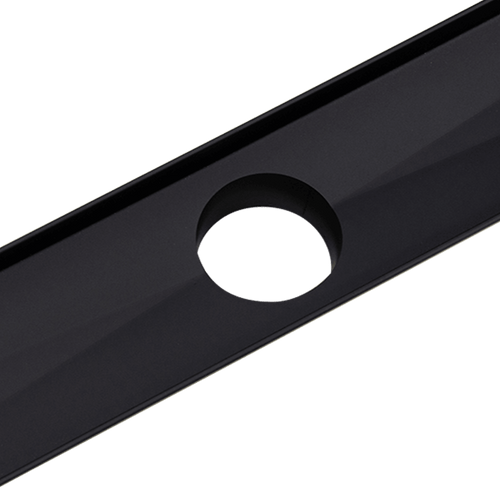 120cm Tile Insert Black Grate Drain w/Centre outlet Floor Waste 