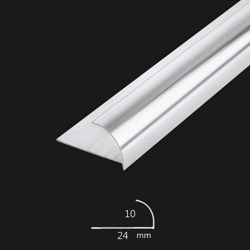 10 x Tile Trim Heavy Duty Round Edge Polished Aluminium  10mm 