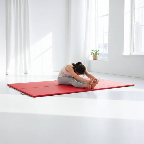 240x122cm Red Folding Exercise Mat – Gymnastics, MMA, Multipurpose