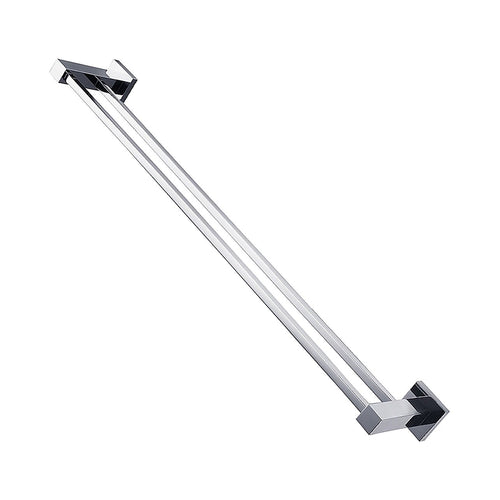 Double Classic Chrome Towel Bar Rail Bathroom   