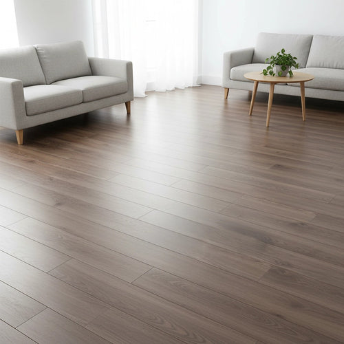 Vinyl Floor Tiles Wood Grain Sapele Look  – 16 Pack Peel & Stick Flooring