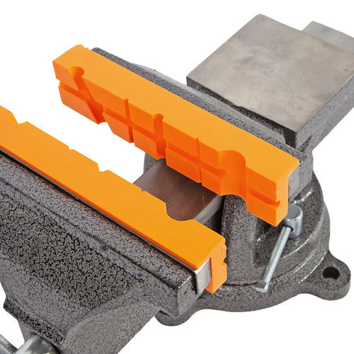 150mm Bench Vise with Anvil 360° Swivel Base Heavy Duty Ductile Iron