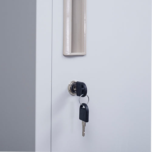12-Door Locker – Grey with Standard Lock with 2 Keys | Secure Storage for Office, Gym or School Use