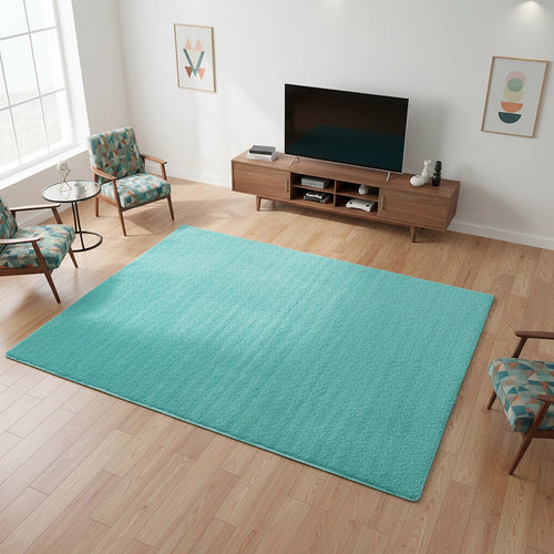 200x140cm Large Shaggy Floor Rug Area Carpet – Turquoise Soft Mat for Bedroom or Living Room Comfort