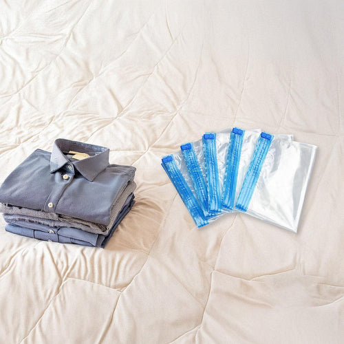 Travel Space Saver Saving Hand Roll Up Roller Seal No Vacuum Storage Bag x20