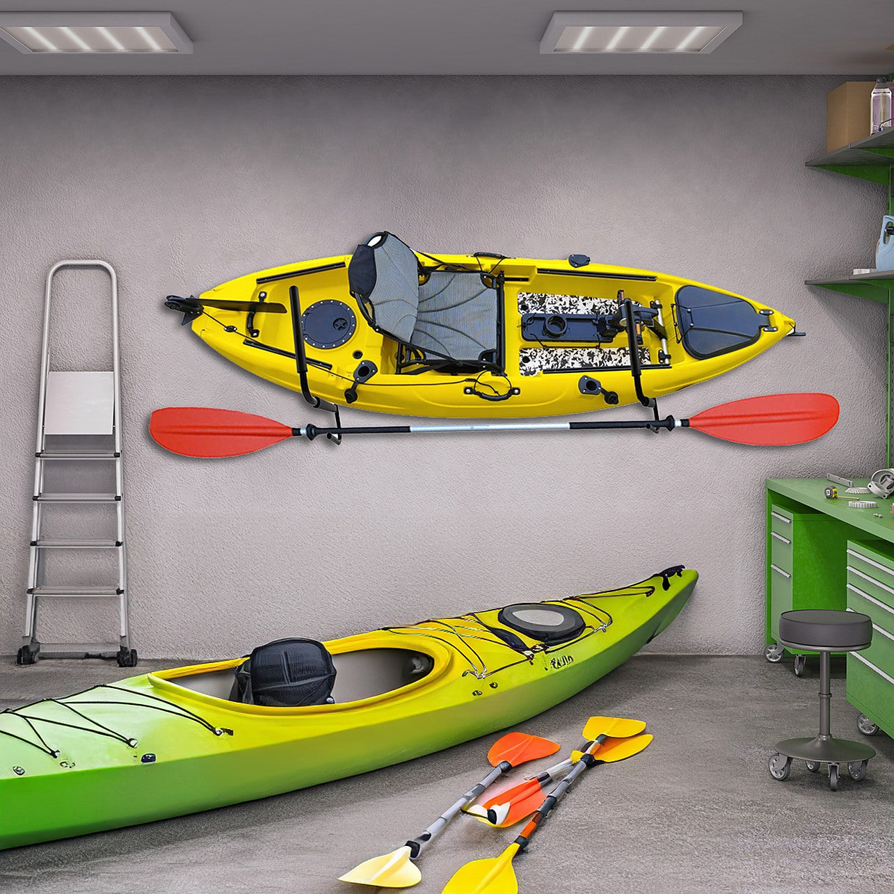 Pair Kayak Storage Rack Hanger Supporter Carrier Surfboard Holder
