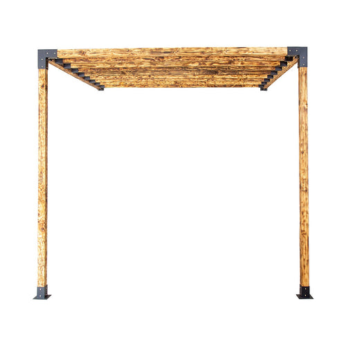 DIY Pergola Kit – Single Wall with Top Rafters Set with Brackets