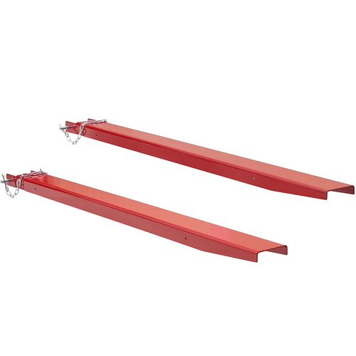 209cm Heavy Duty Forklift Fork Extensions – Carbon Steel Pallet Fork Attachments with Safety Retaining Pins