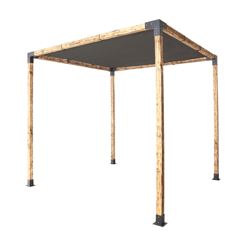 Roof Pergola Gazebo Shed Matte Black Steel Single with Black Screen Brackets DIY Kits