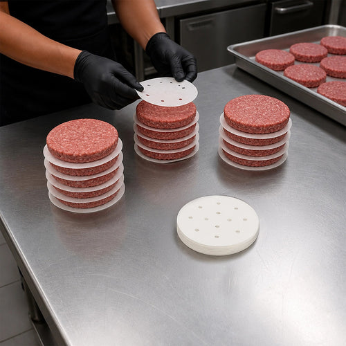 Burger Patty Paper 13cm Wax Discs for Meal Prep – 500 Pack