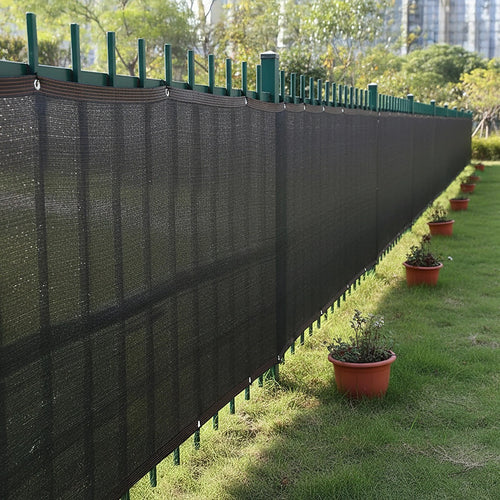 20m x 2m Fence Windscreen Privacy Shade Cover – Black Fabric Mesh for Garden, Patio & Outdoor Areas