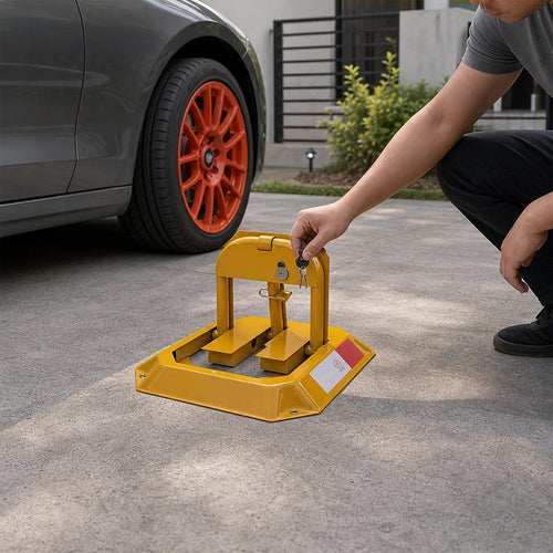 Parking Space Lock Folding Barrier Bollard – Secure Driveway Protector for Car Parks & Private Spaces