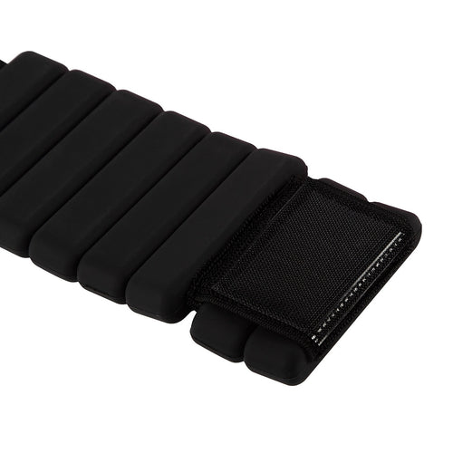 2-Piece Ankle & Wrist Weights – 1kg Pair Adjustable Workout Bangles Black for Fitness Training