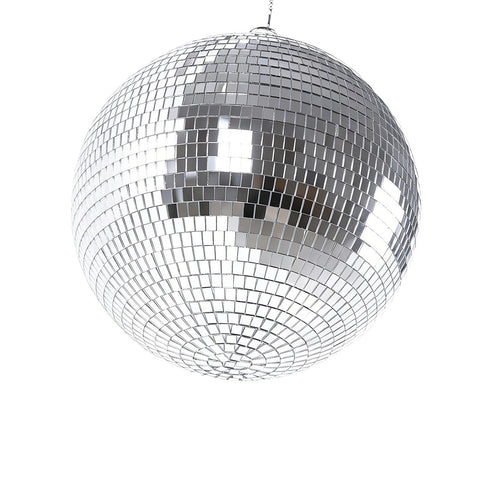 Silver Mirror Disco Ball – Hanging DJ Party Decor
