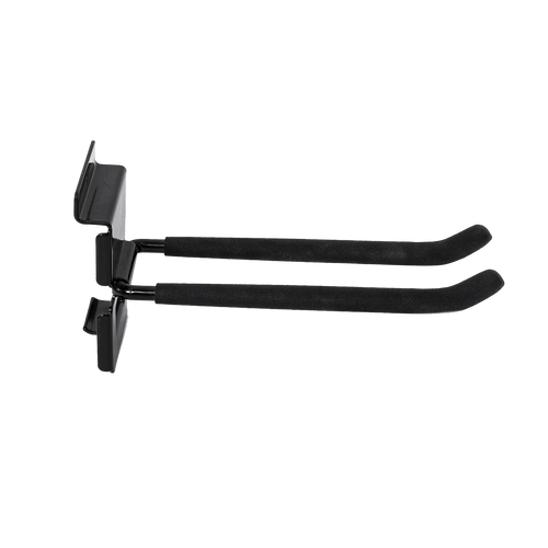 Slatwall Storage Pack for Retail Display Garage Storage - Black Double Hook