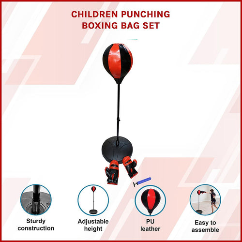 Children Punching Boxing Bag Set