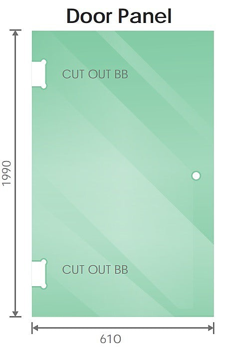 90x80cm Corner Frameless Shower Screen with Nickel Brackets and Brass Hinges - Wall & Floor F-Brackets