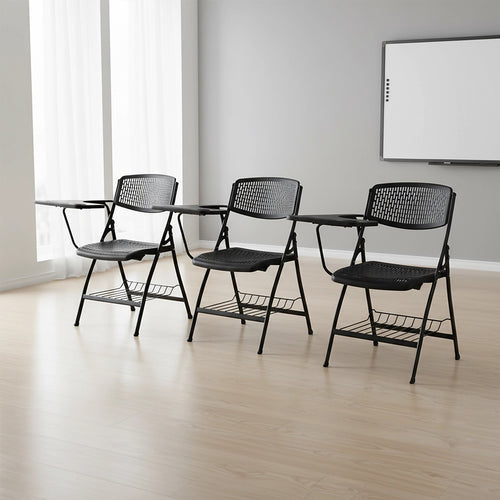 3pc Folding Lecture Chair Set with Table Top for Training & Events