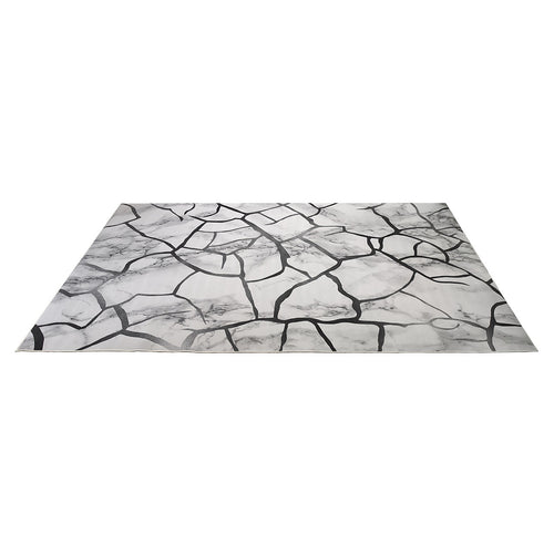 200x300cm Large Floor Gray Marble Rug – Modern Area Carpet for Bedroom, Living Room, Lounge or Home Décor Mat