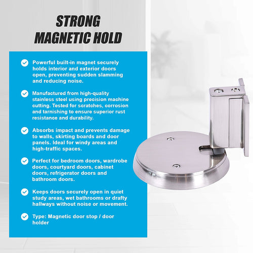 Zinc Alloy Door Stop Brushed Nickel Anti-Collision Wall Protector