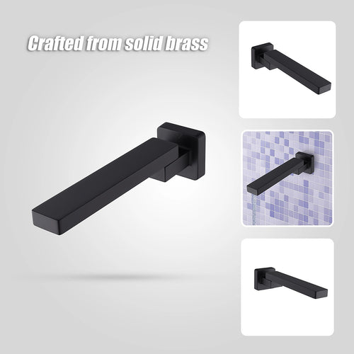 Bath In Wall Swivel Spout in Black Finish