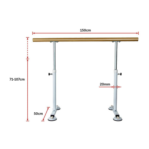 Portable Ballet Bar Stretch Barre Dance Freestanding 1.5M 